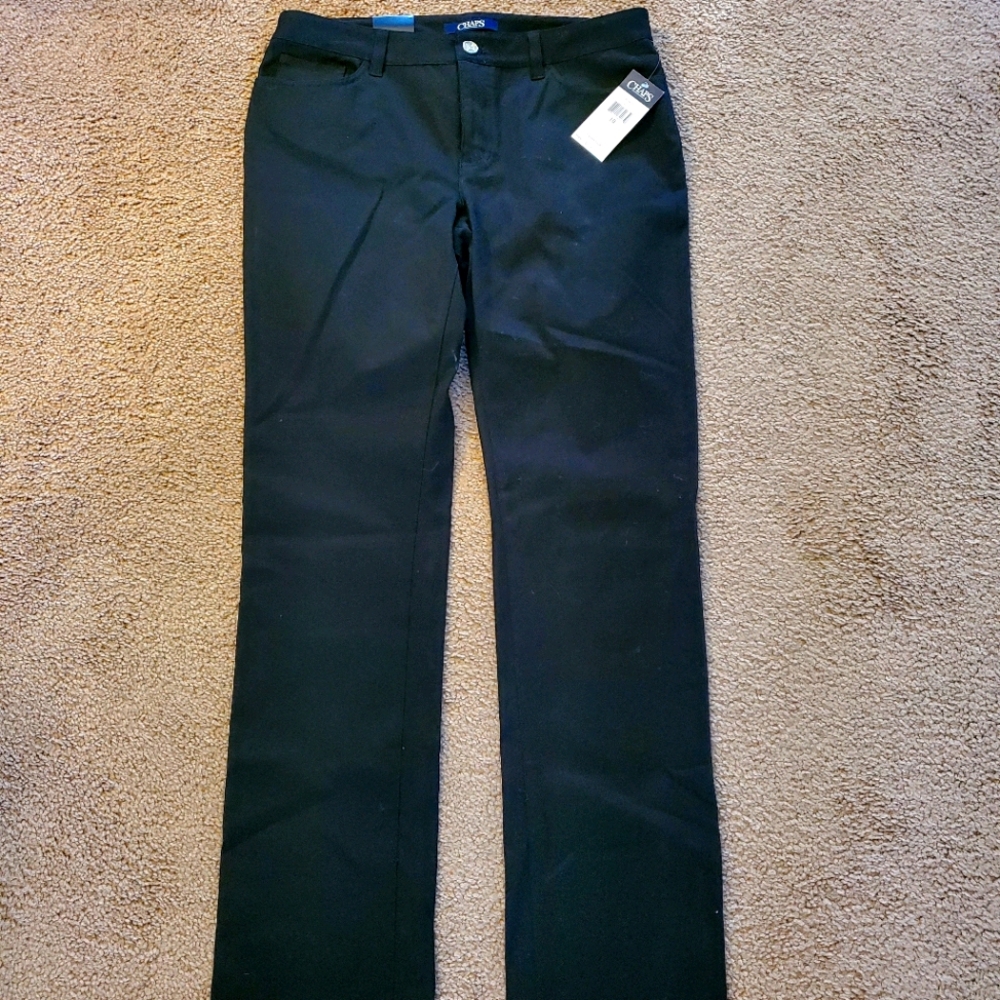 Chaps Black Slimming Fit Pants
